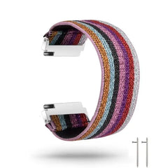 Nylon Elastic Fitbit Band For Versa, Versa 2, Versa Lite - 42 color options -