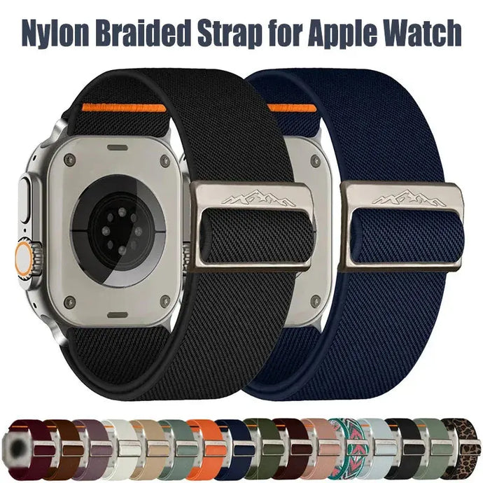 Nylon Fabric Apple Watch Bands with Mountain Slide - 16 color options 38mm - 49mm Axios Bands