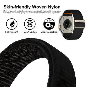 Nylon Fabric Apple Watch Bands with Mountain Slide - 16 color options 38mm - 49mm Axios Bands
