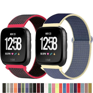 Nylon Fabric Fitbit Band For Versa, Versa 2, Versa Lite - 20 color options Axios Bands