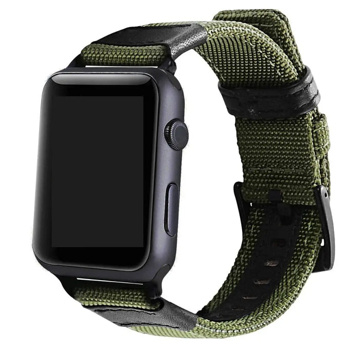 Nylon Fabric & Leather Apple Watch Bands - 4 color options 38mm - 49mm Axios Bands