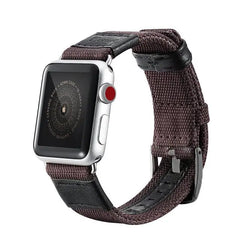 Nylon Fabric & Leather Apple Watch Bands - 4 color options 38mm - 49mm - 