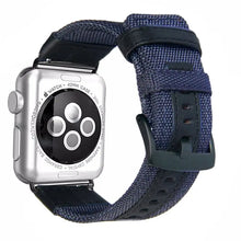Load image into Gallery viewer, Nylon Fabric & Leather Apple Watch Bands - 4 color options 38mm - 49mm Axios Bands