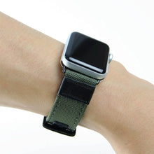 Load image into Gallery viewer, Nylon Fabric & Leather Apple Watch Bands - 4 color options 38mm - 49mm Axios Bands