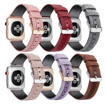 Load image into Gallery viewer, Nylon Fabric &amp; Leather Apple Watch Bands - 6 color options 38mm - 49mm Axios Bands
