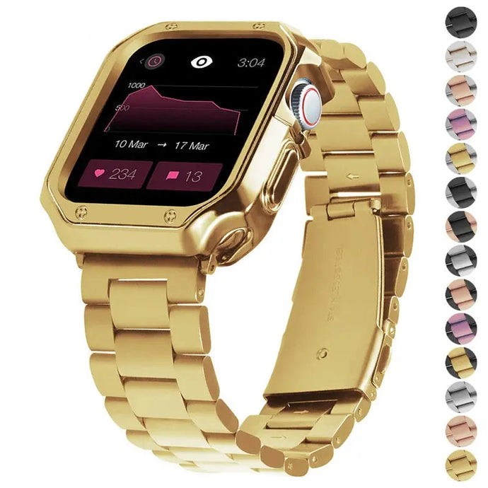 Premium Stainless Steel Band + Case for Apple Watch Ultra 2, 38mm to 49mm - 14 Colors Axios Bands