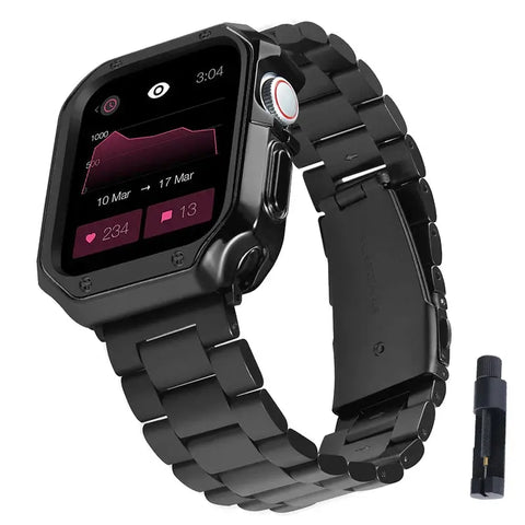 Premium Stainless Steel Band + Case for Apple Watch Ultra 2, 38mm to 49mm - 14 Colors - 