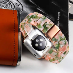 Resin & Metal Apple Watch Bands - 10 color options 38mm - 49mm - 