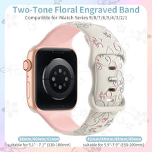 Load image into Gallery viewer, Engraved Silicone Apple Watch Bands - 10 color options 38mm - 49mm
