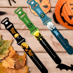 Halloween Printed Silicone Apple Watch Band - 5 Color Options 38mm - 49mm - 