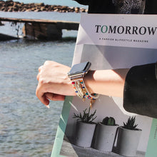 Load image into Gallery viewer, Elastic Beaded Apple Watch Bands - 4 color options 38mm - 49mm