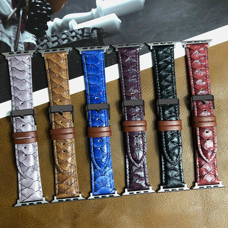 Leather Apple Watch Band - 8 Color Options 38mm - 49mm – Axios Bands