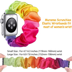 Scrunchie Elastic Nylon Apple Watch Band - 19 color options 38mm - 49mm - 