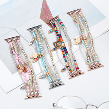 Load image into Gallery viewer, Elastic Beaded Apple Watch Bands - 4 color options 38mm - 49mm