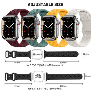 Silicone Apple Watch Bands - 16 color options 38mm - 49mm Axios Bands