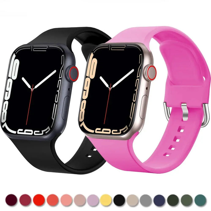Silicone Apple Watch Bands - 20 color options 38mm - 49mm Axios Bands