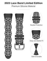 Silicone Band Fitbit Charge 5 & 6 - 7 Color Options - 