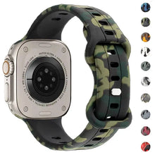 Load image into Gallery viewer, Silicone Camouflage Apple Watch Band - 10 Color Options 38mm - 49mm Axios Bands
