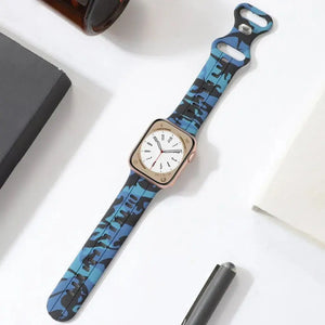 Silicone Camouflage Apple Watch Band - 10 Color Options 38mm - 49mm Axios Bands