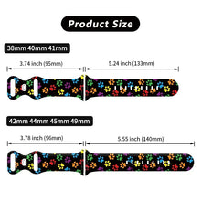 Load image into Gallery viewer, Silicone Dog Paw Print Apple Watch Band - 8 color options 38mm- 49mm Axios Bands
