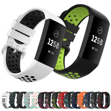 Load image into Gallery viewer, Silicone Fitbit Band For Charge 3 &amp; 4 - 15 color options Axios Bands
