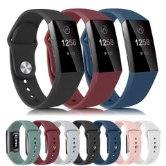 Silicone Fitbit Band For Charge 3 & 4 - 9 color options - 