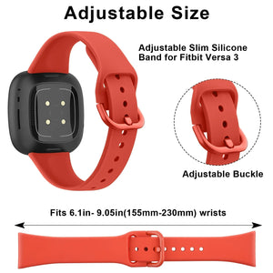 Silicone Fitbit Band For Versa 3 / 4 - Sense 1 / 2  (12 color options) Axios Bands