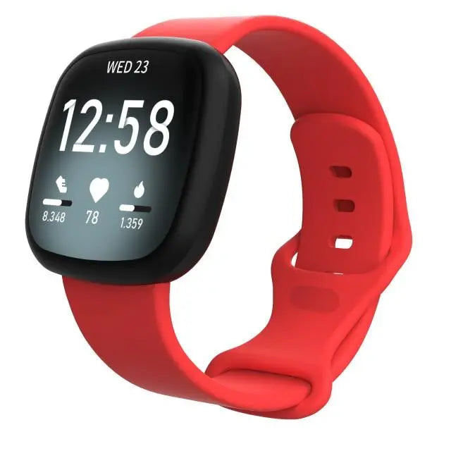 Red fitbit versa hotsell band