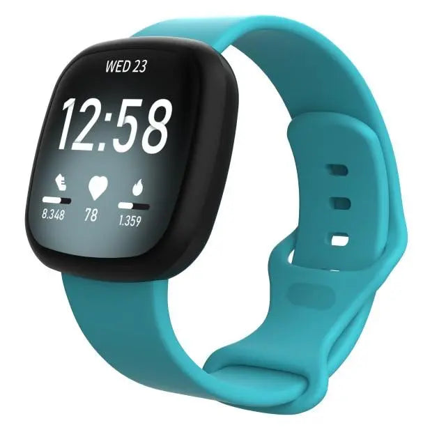 Watch Band for Fitbit Versa 4 Strap correa Versa 3 Band Slim V Cut Silicone  Wristband