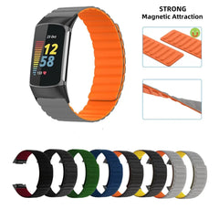 Silicone Magnetic Fitbit Band For Charge 5 & 6 - 8 color options -