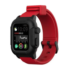 Silicone Waterproof Apple Watch Bands + Case - 16 color options 38mm - 45mm -