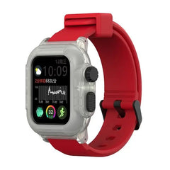 Silicone Waterproof Apple Watch Bands + Case - 16 color options 38mm - 45mm -