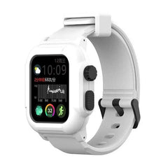 Silicone Waterproof Apple Watch Bands + Case - 16 color options 38mm - 45mm -