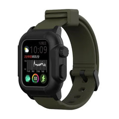 Silicone Waterproof Apple Watch Bands + Case - 16 color options 38mm - 45mm -
