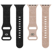 Load image into Gallery viewer, Skull Engraved Silicone Apple Watch Band - 8 Color options 38mm - 49mm Axios Bands