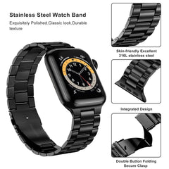Sleek and Durable Premium Stainless Steel Strap for Apple Watch Band 38mm to 45mm - 10 colors - 