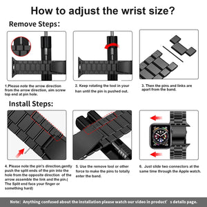 Sleek and Durable Premium Stainless Steel Strap for Apple Watch Band 38mm to 45mm - 10 colors Axios Bands