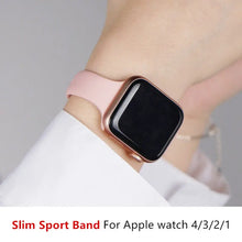 Load image into Gallery viewer, Slim Silicone Apple Watch Bands - 38 color options 38mm - 49mm Axios Bands
