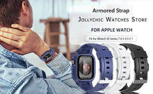 Load image into Gallery viewer, Sport Rubber Strap  with Transparent Armor Case for Apple Watch Band - 6 colors Axios Bands
