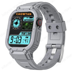 Sport Rubber Strap  with Transparent Armor Case for Apple Watch Band - 6 colors - 