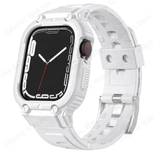 Load image into Gallery viewer, Sport Rubber Strap  with Transparent Armor Case for Apple Watch Band - 6 colors Axios Bands
