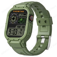 Load image into Gallery viewer, Sport Rubber Strap with Transparent Armor Case for Apple Watch Band - 6 colors Axios Bands