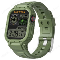 Sport Rubber Strap  with Transparent Armor Case for Apple Watch Band - 6 colors - 