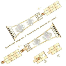 Load image into Gallery viewer, Stainless Steel Diamond Bracelet Apple Watch Band - 11 Color Options 38 - 49mm Axios Bands