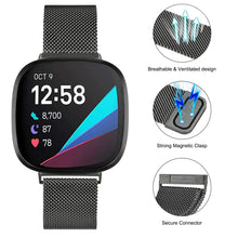 Load image into Gallery viewer, Stainless Steel  Magnetic Metal Fitbit for Versa, Versa Lite, Versa 2, Versa 3, Versa 4, and Versa Sense - 7 color options Axios Bands
