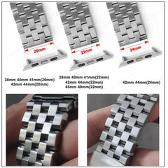 Stainless Steel Metal Apple Watch Bands - 2 color options 38mm - 49mm - 