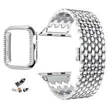 Load image into Gallery viewer, Stainless Steel Metal Apple Watch Bands + CASE - 12 color options 38mm - 45mm Axios Bands
