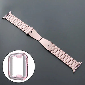 Stainless Steel Metal Apple Watch Bands + CASE - 15 color options 38mm - 45mm Axios Bands