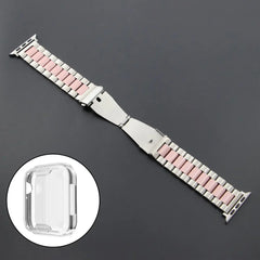 Stainless Steel Metal Apple Watch Bands + CASE - 15 color options 38mm - 45mm -