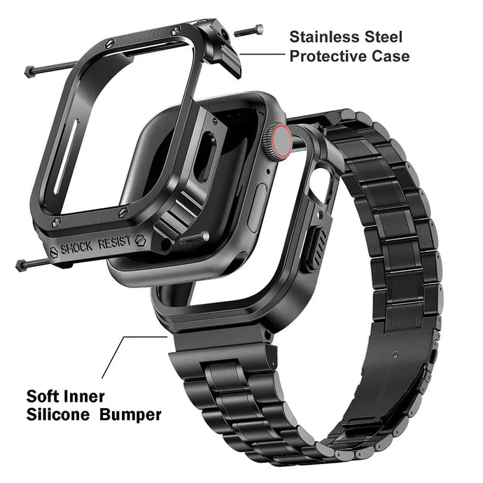 Stainless Steel Metal Apple Watch Bands + CASE - 9 color options 40mm - 49mm Axios Bands